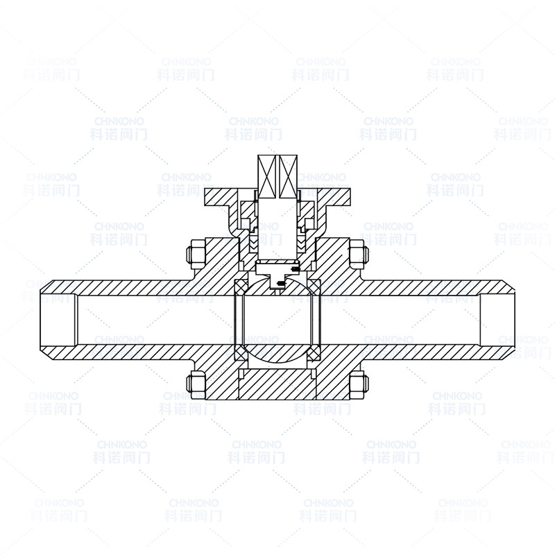 2000WOG高平台三片式加长焊接球阀-PN120