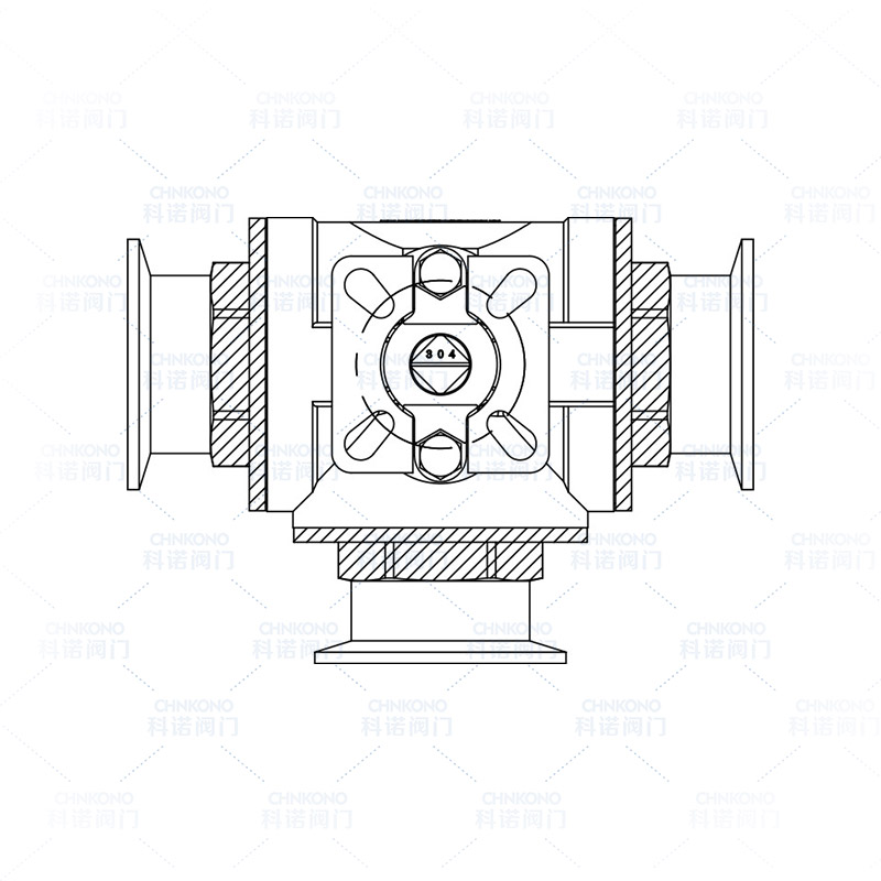 高平台三通快装球阀-PN16